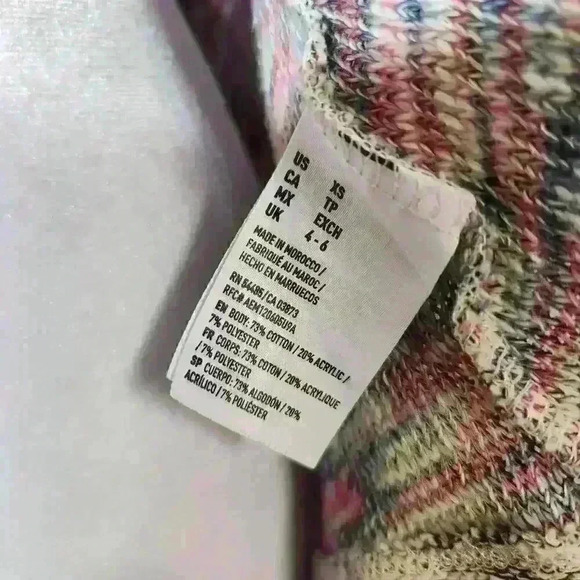 AEO multi colored open front cardigan sweater size XS - Picture 6 of 6